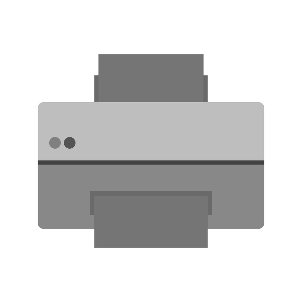 Printer III Greyscale Icon - IconBunny