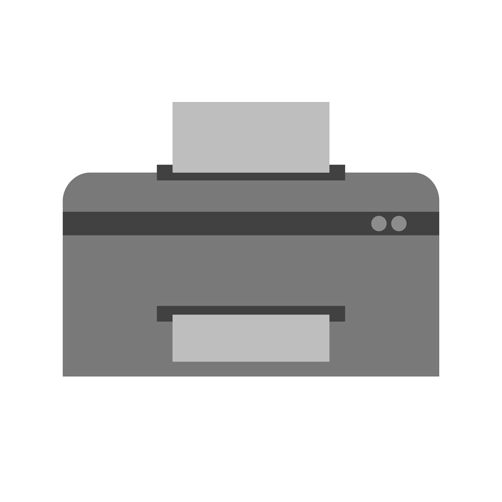 Printer VIII Greyscale Icon - IconBunny
