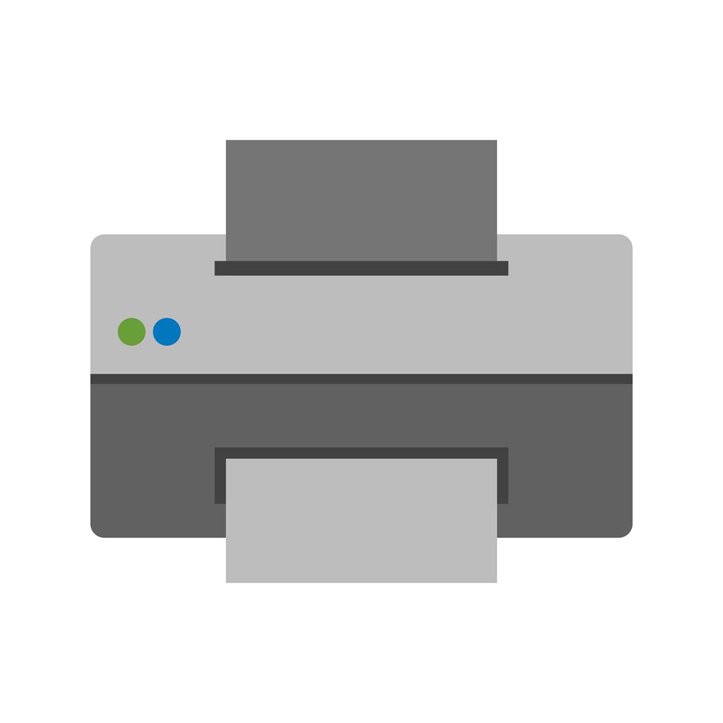 Printer X Flat Multicolor Icon - IconBunny