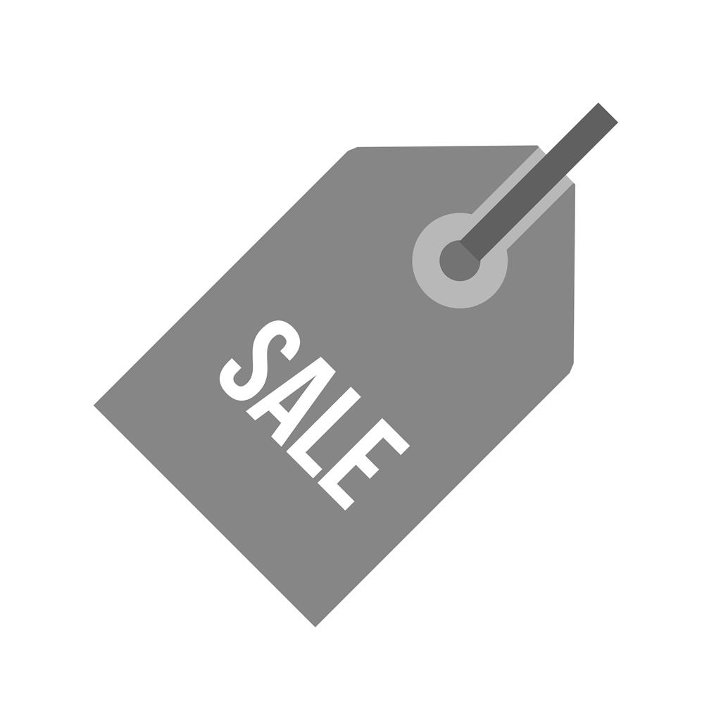 Sale Tag Greyscale Icon - IconBunny