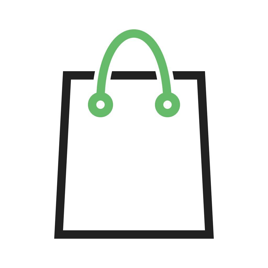 Shopping Bag Line Green Black Icon - IconBunny