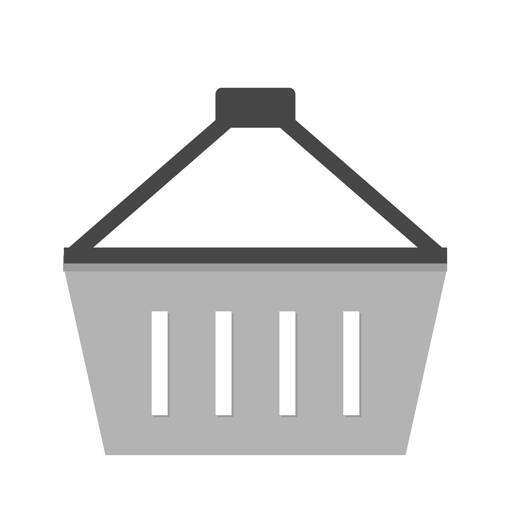 Basket Greyscale Icon - IconBunny