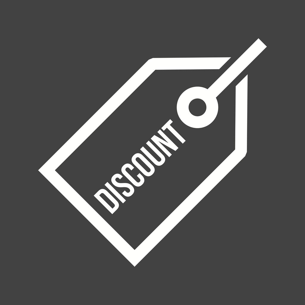 Discount Tag Line Inverted Icon - IconBunny