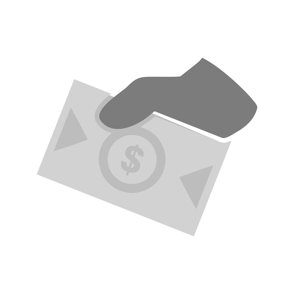 Money Sharing Greyscale Icon - IconBunny