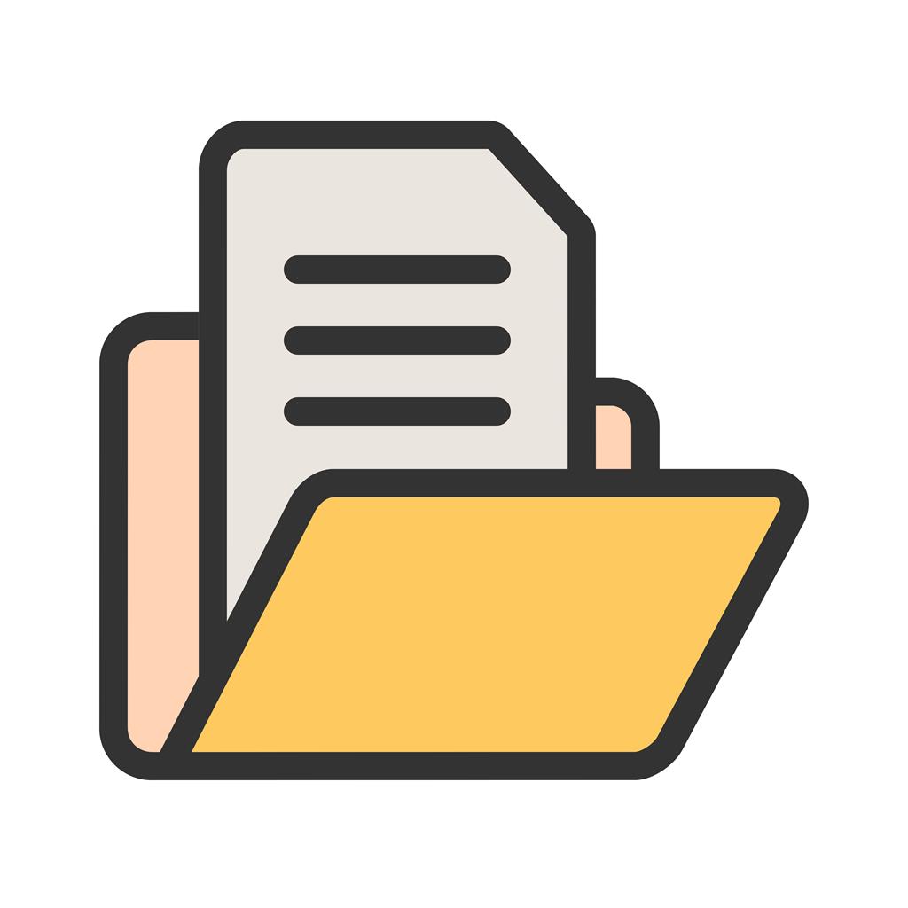Documents/ File Line Filled Icon - IconBunny