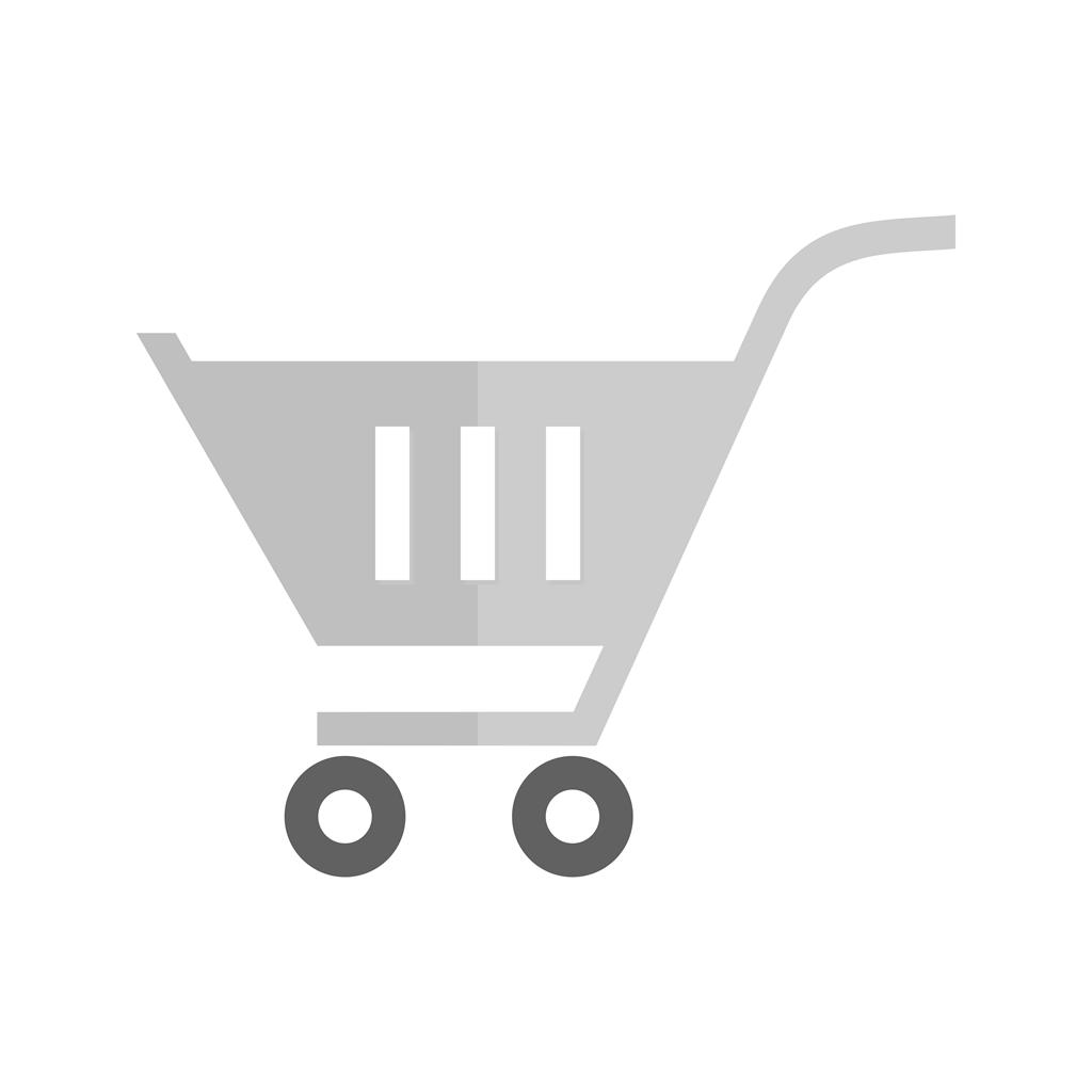 Shopping Cart III Greyscale Icon - IconBunny