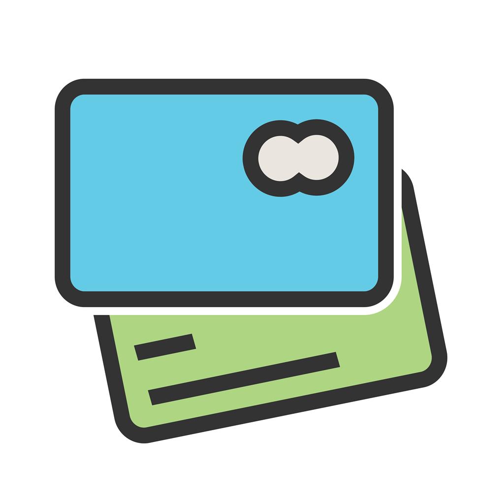Credit Card Line Filled Icon - IconBunny