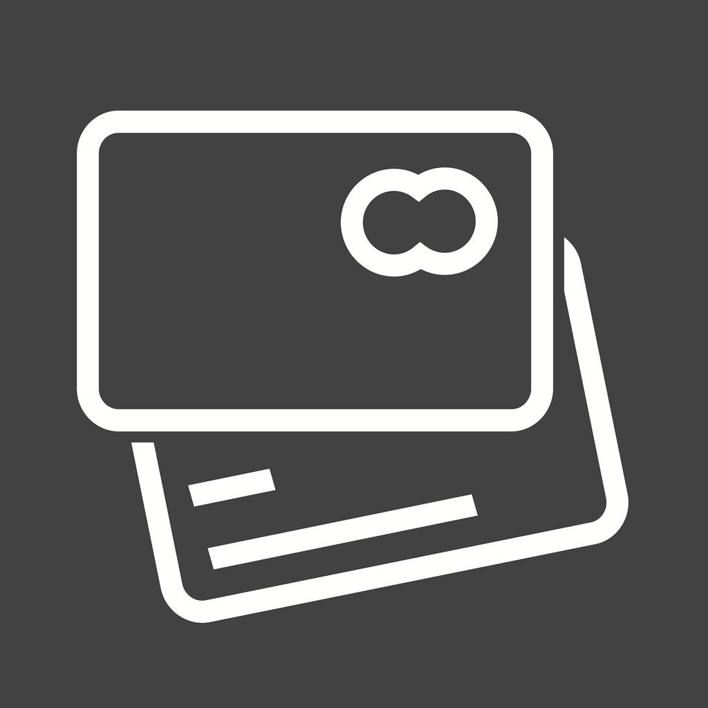 Credit Card Line Inverted Icon - IconBunny