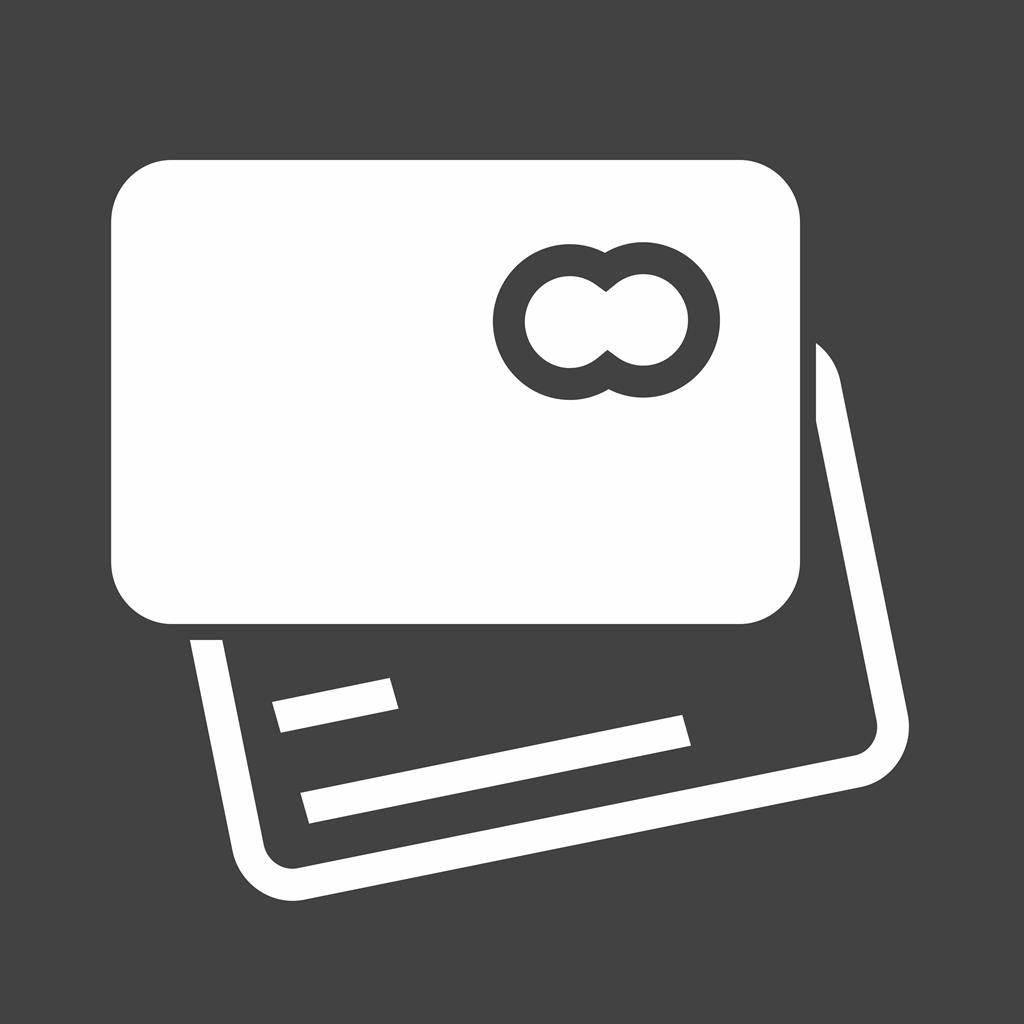Credit Card Glyph Inverted Icon - IconBunny
