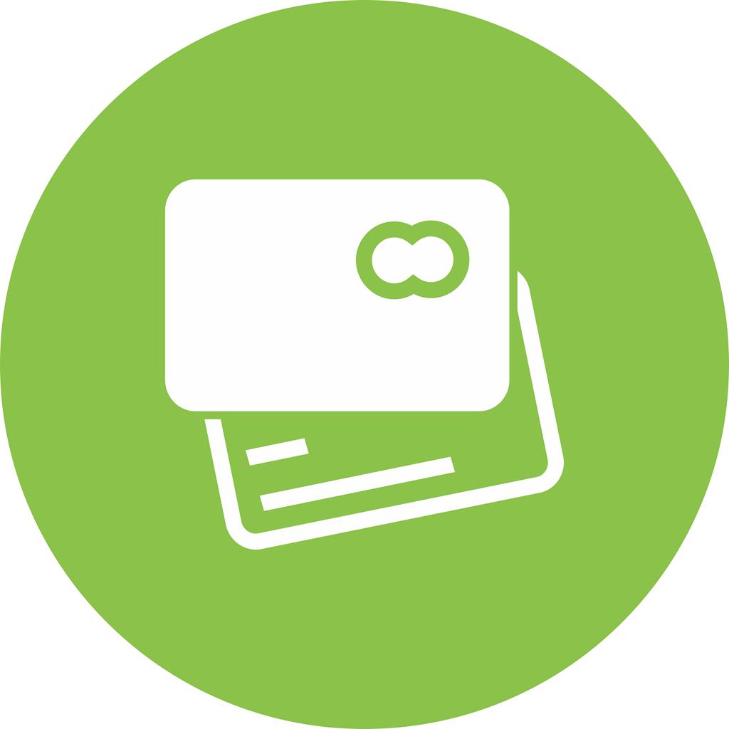 Credit Card Flat Round Icon - IconBunny