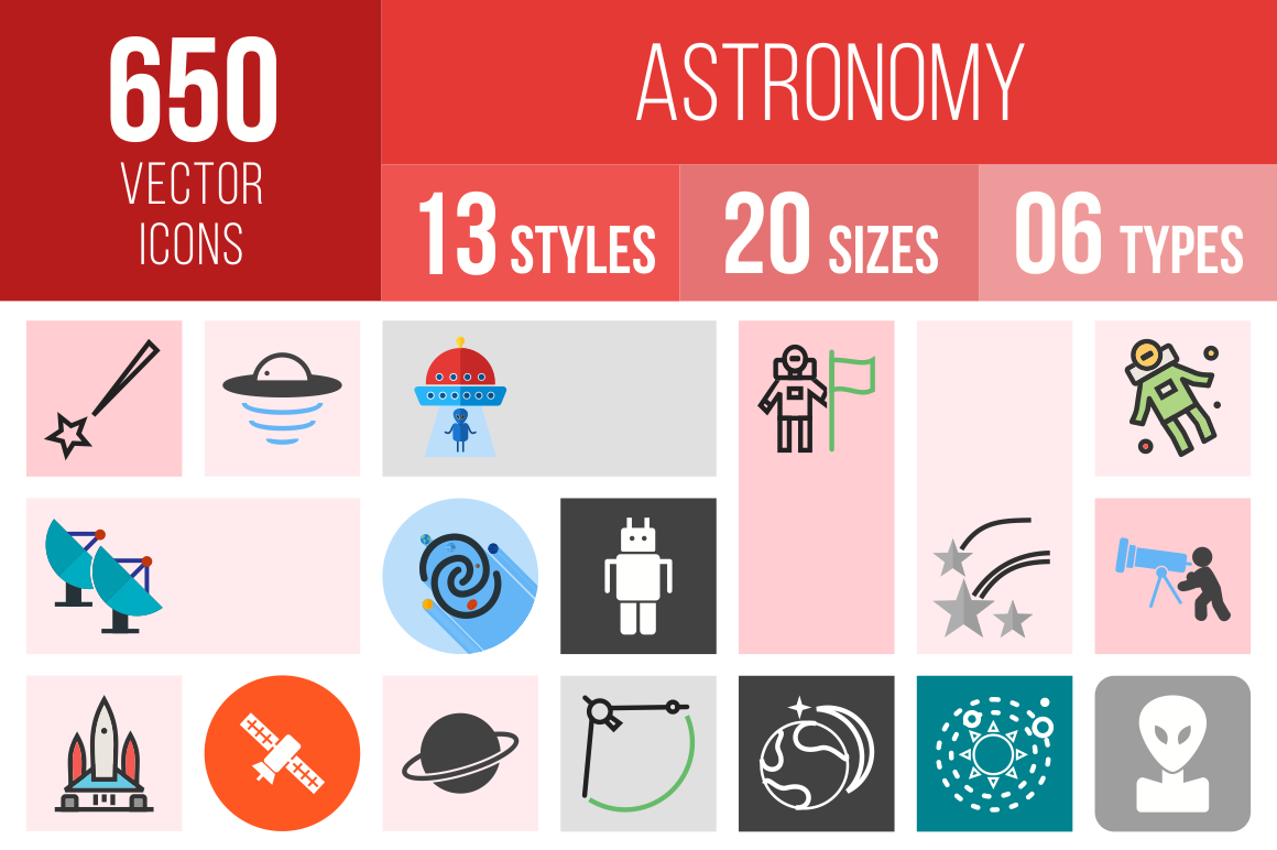 Astronomy Icons Bundle - Overview - IconBunny