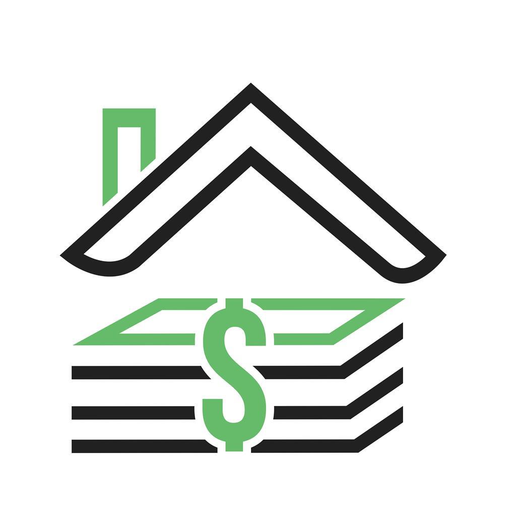 Home loan Line Green Black Icon - IconBunny