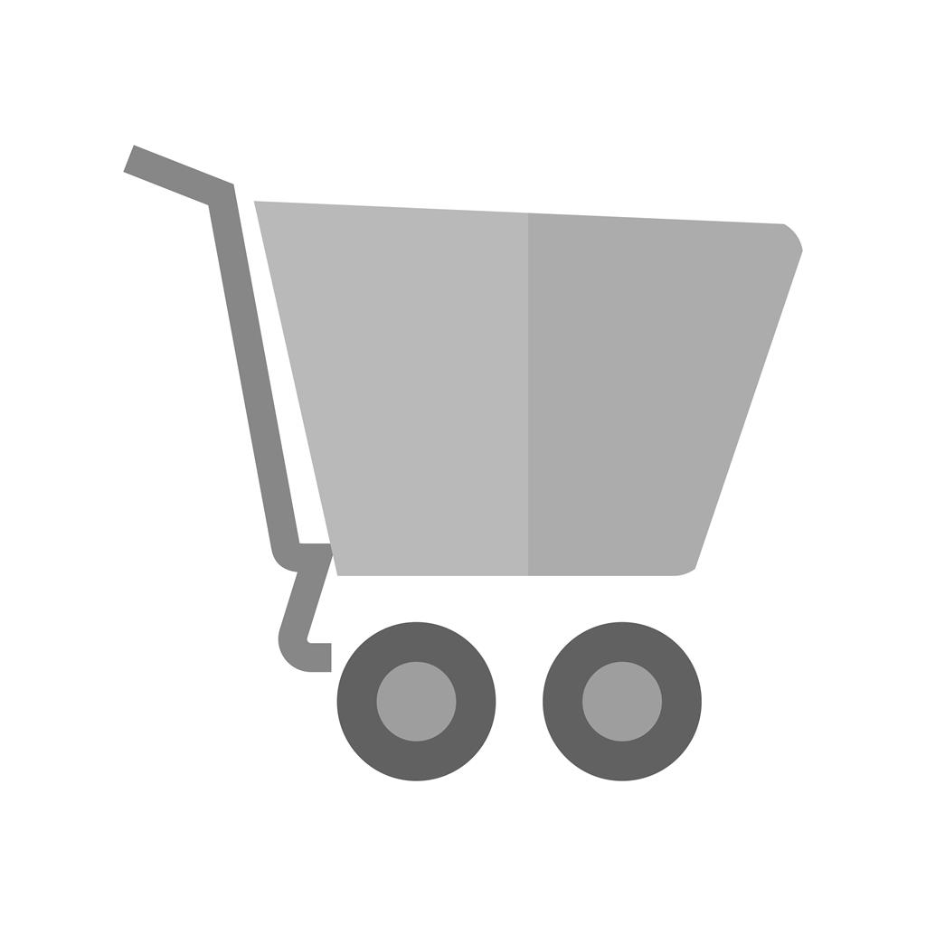 Empty Cart Greyscale Icon - IconBunny