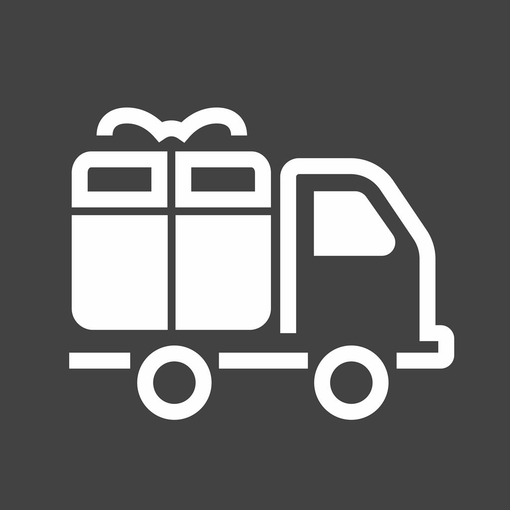 Home Delivery Glyph Inverted Icon - IconBunny