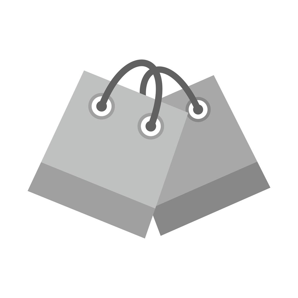 Shopping Bags Greyscale Icon - IconBunny