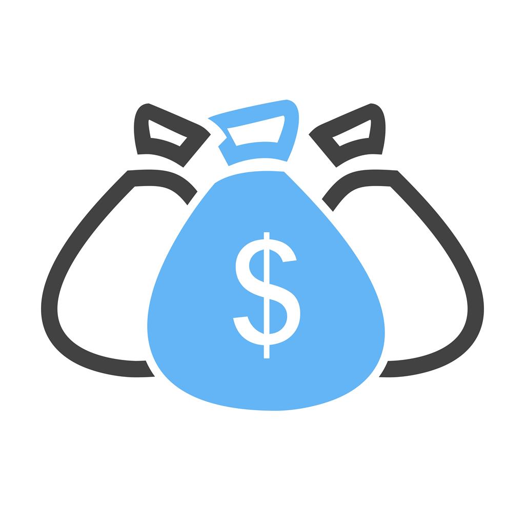 Currency Blue Black Icon - IconBunny