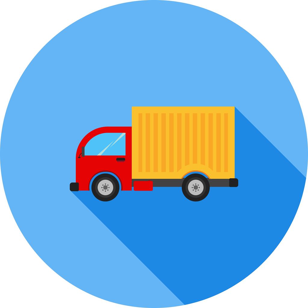 Delivery Flat Shadowed Icon - IconBunny