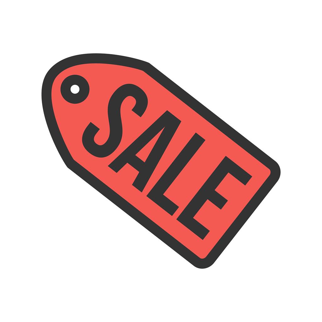 Sale tag Line Filled Icon - IconBunny