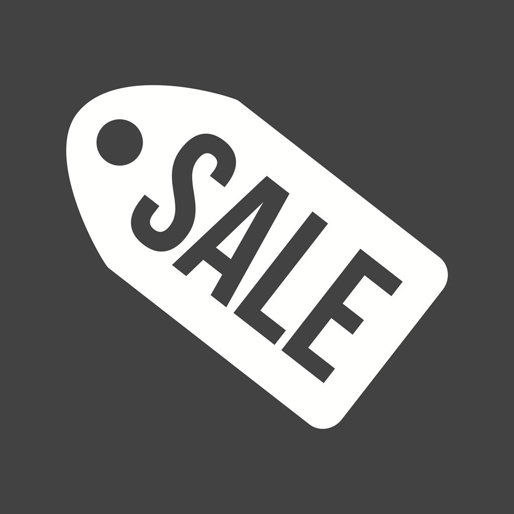 Sale tag Glyph Inverted Icon - IconBunny