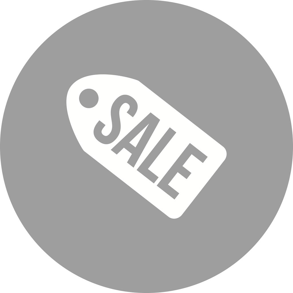 Sale tag Flat Round Icon - IconBunny