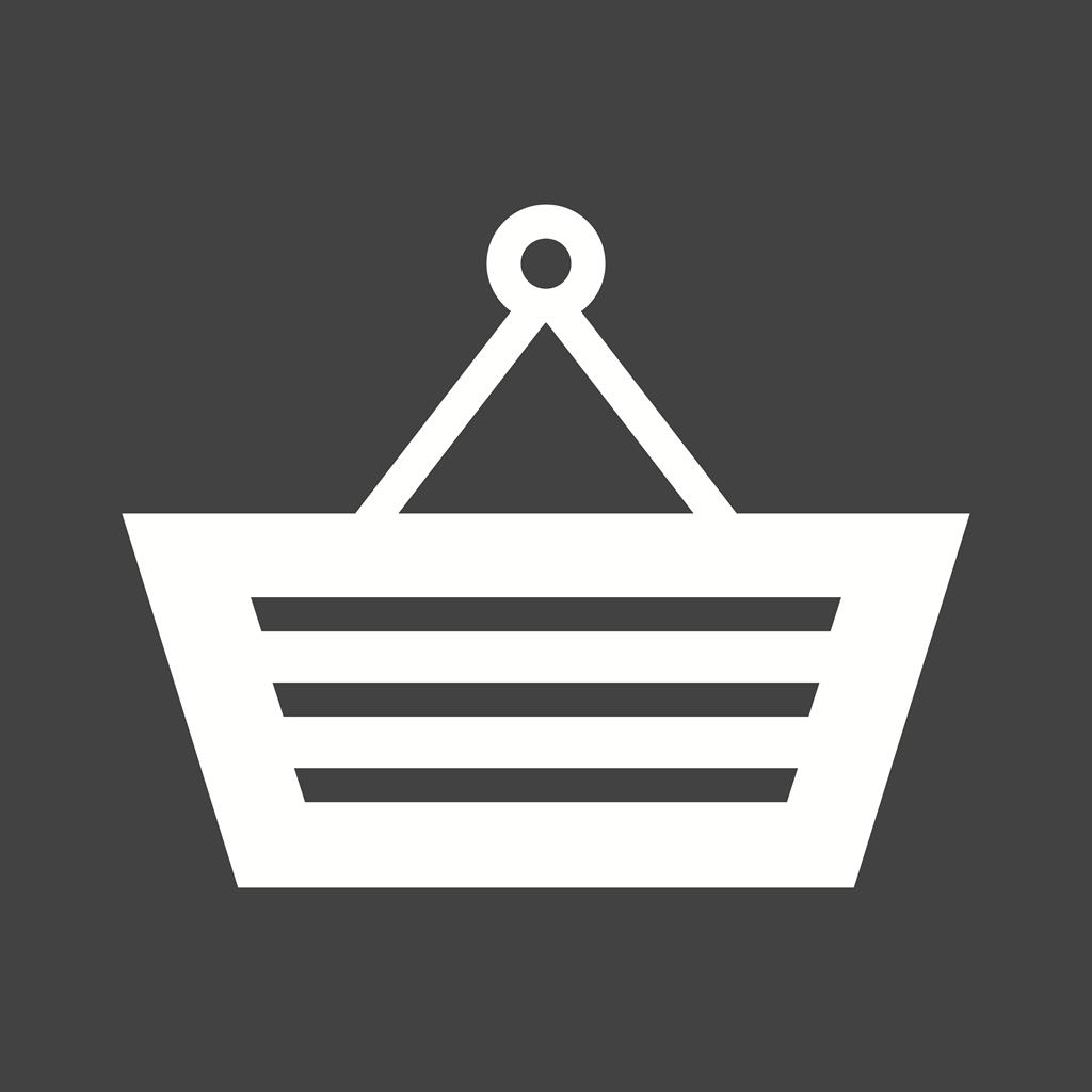 Shopping Glyph Inverted Icon - IconBunny