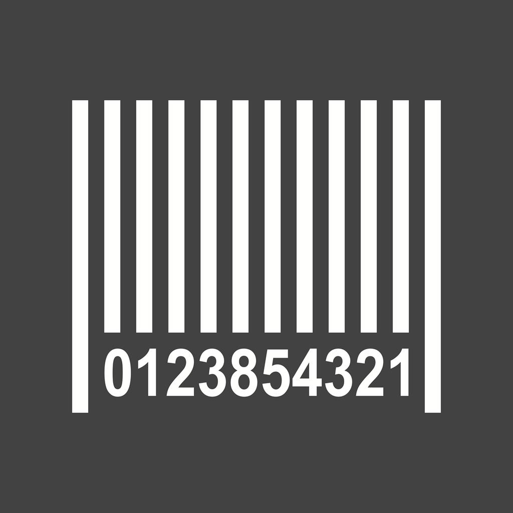 Barcode Line Inverted Icon - IconBunny