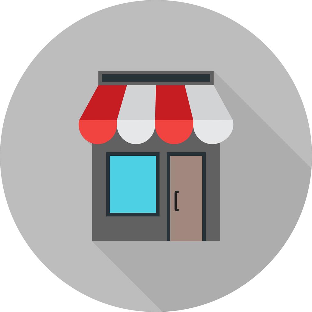 Shop Flat Shadowed Icon - IconBunny