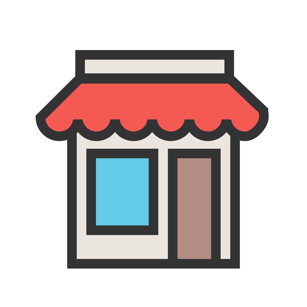 Shop Line Filled Icon - IconBunny
