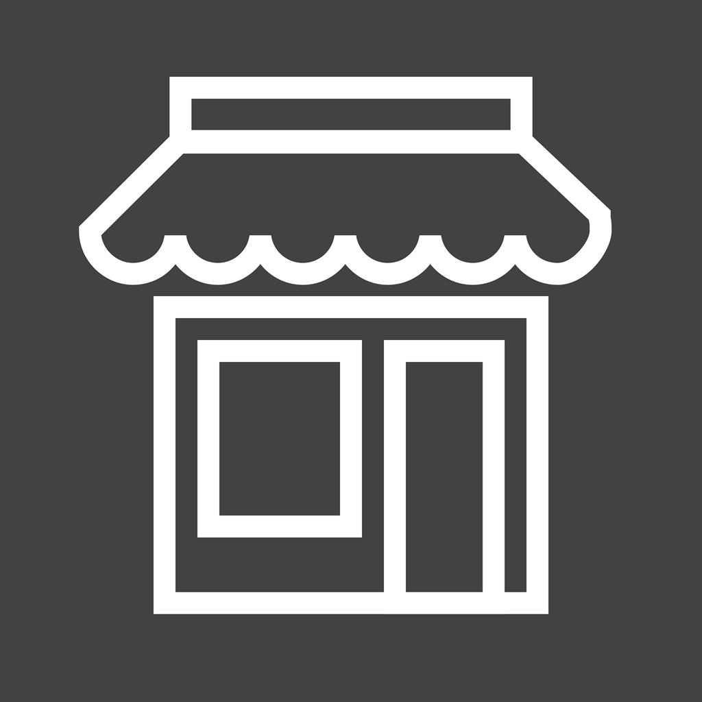 Shop Line Inverted Icon - IconBunny