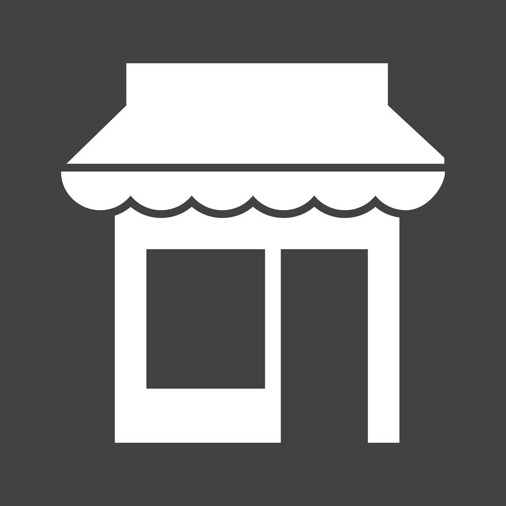 Shop Glyph Inverted Icon - IconBunny