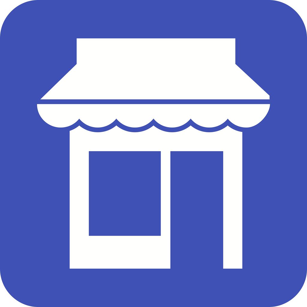 Shop Flat Round Corner Icon - IconBunny