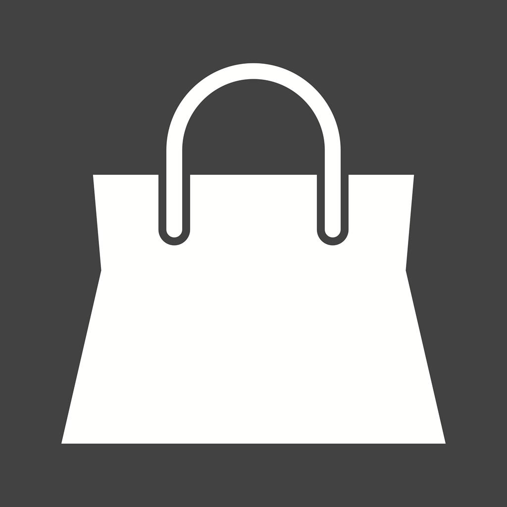 Shopping Bag Glyph Inverted Icon - IconBunny