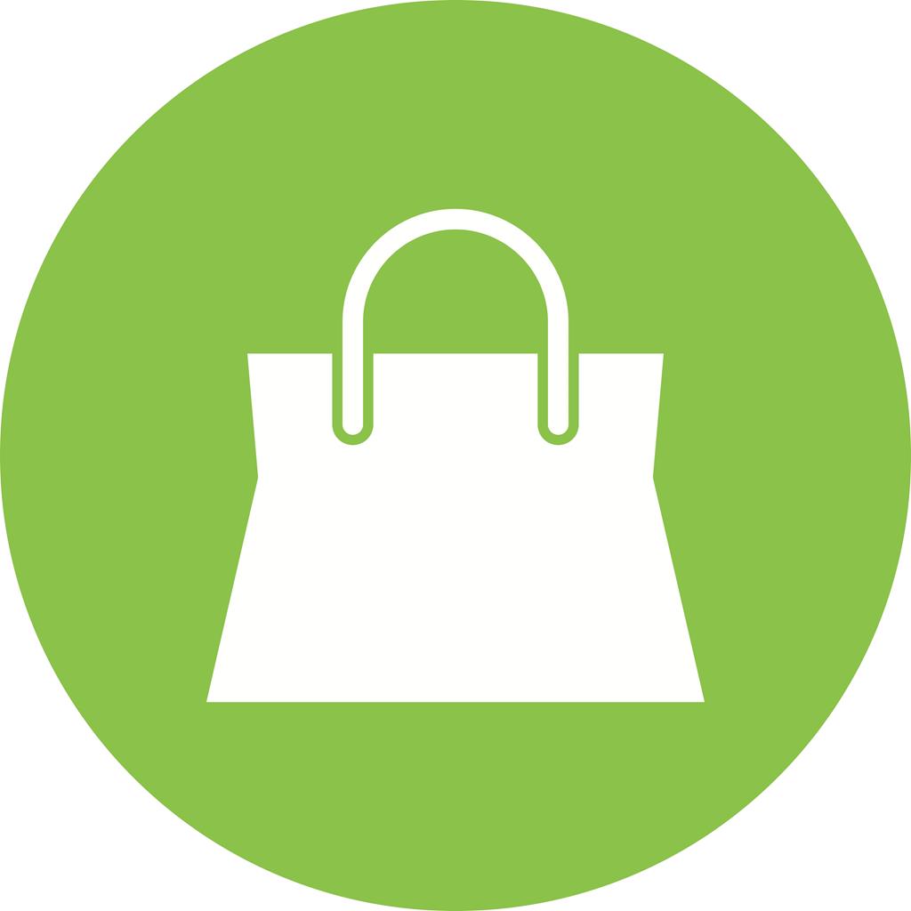 Shopping Bag Flat Round Icon - IconBunny