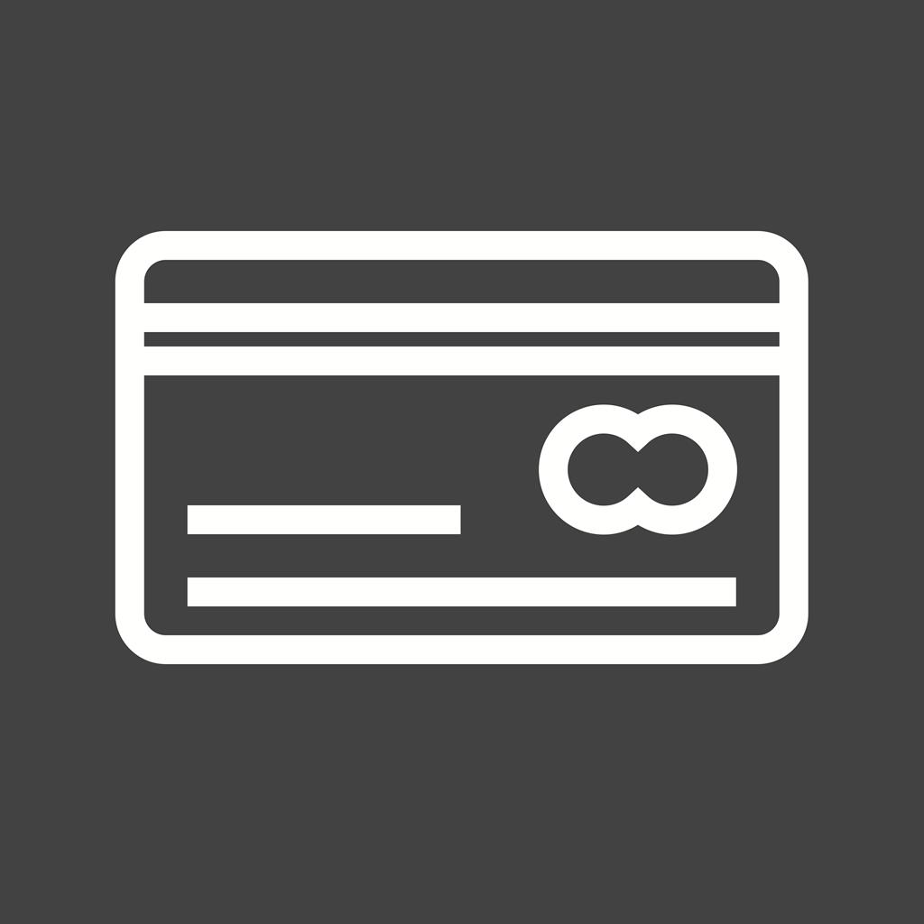 Credit Card Line Inverted Icon - IconBunny