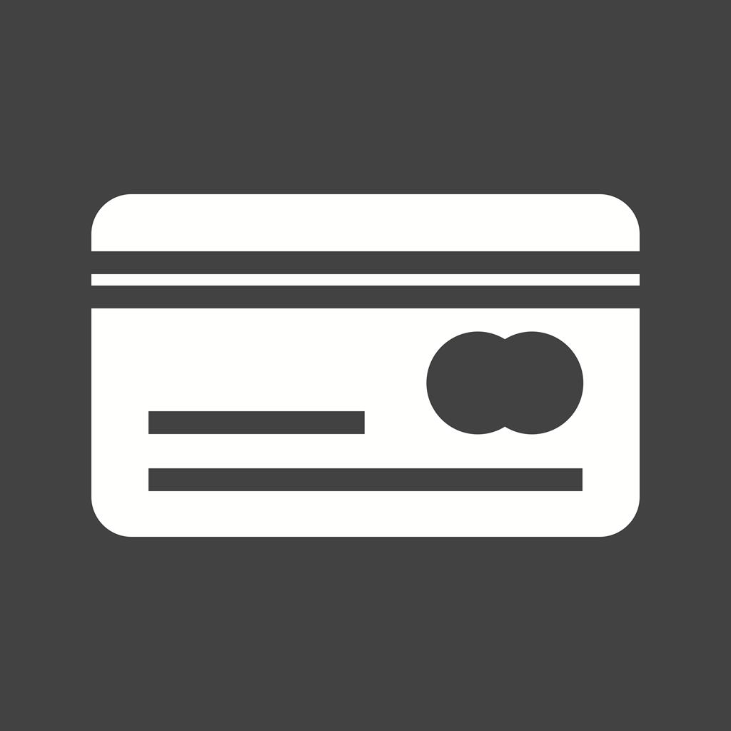Credit Card Glyph Inverted Icon - IconBunny