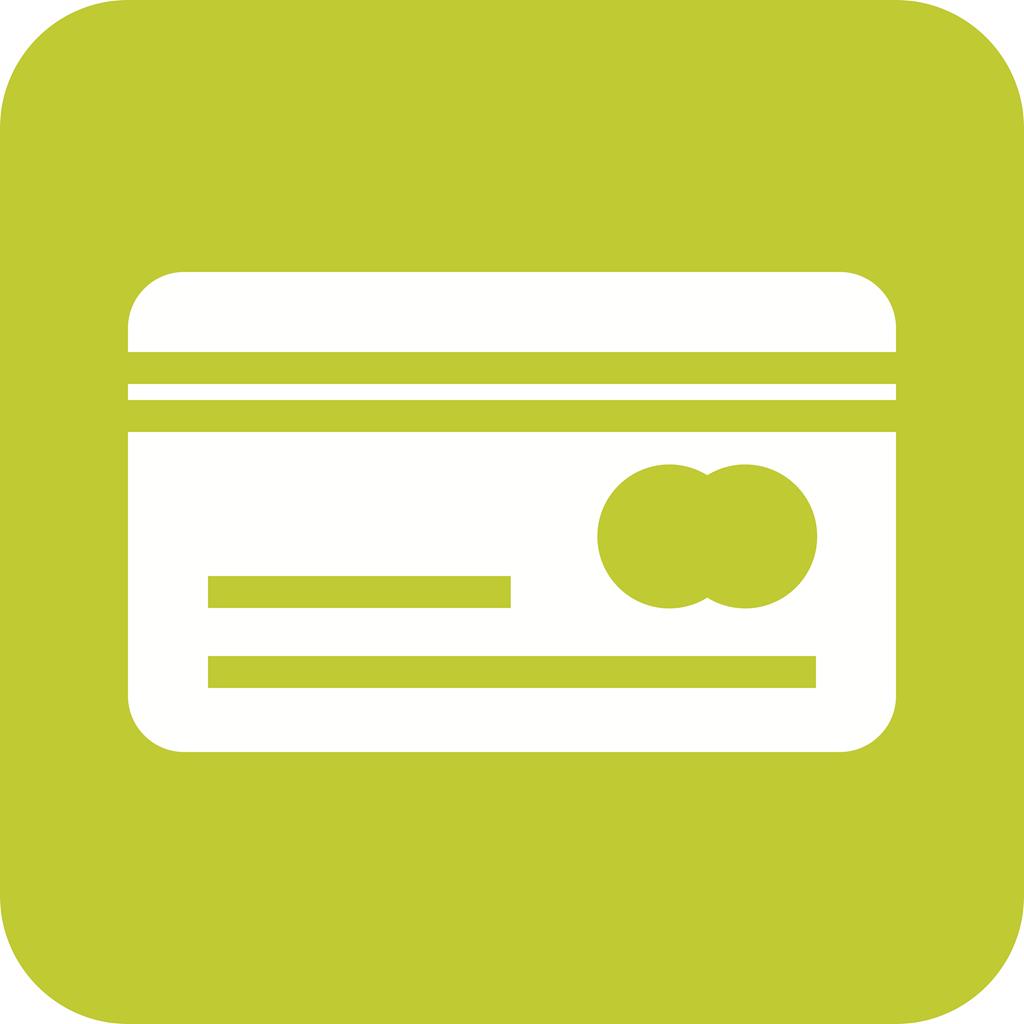 Credit Card Flat Round Corner Icon - IconBunny