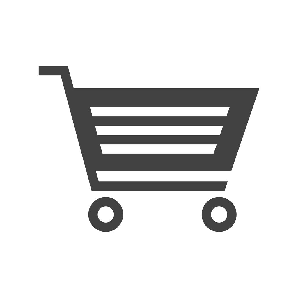 Shopping Cart Glyph Icon - IconBunny