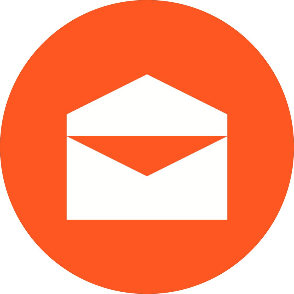 Mail II Flat Round Icon - IconBunny