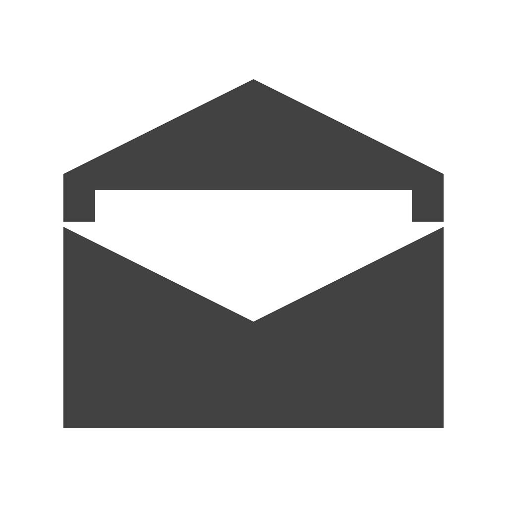Open Envelope Glyph Icon - IconBunny