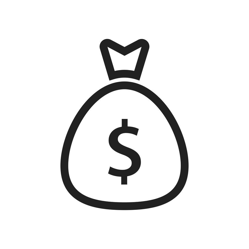Money bag Line Icon - IconBunny
