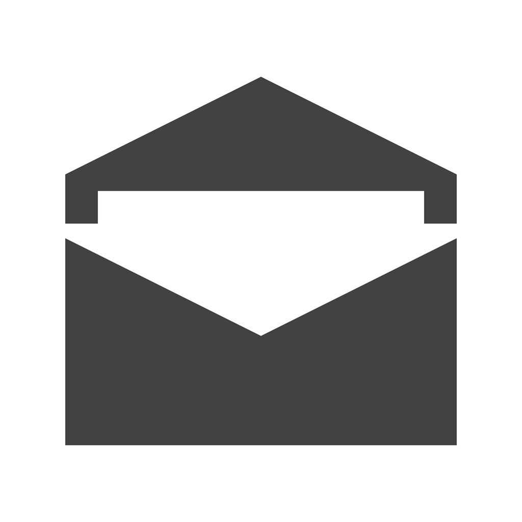 Open Envelope II Glyph Icon - IconBunny