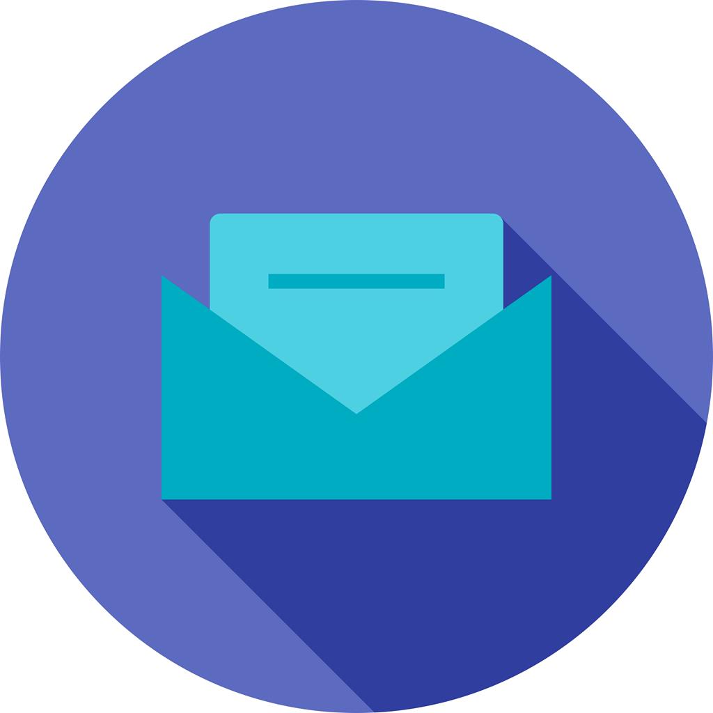 Mail III Flat Shadowed Icon - IconBunny