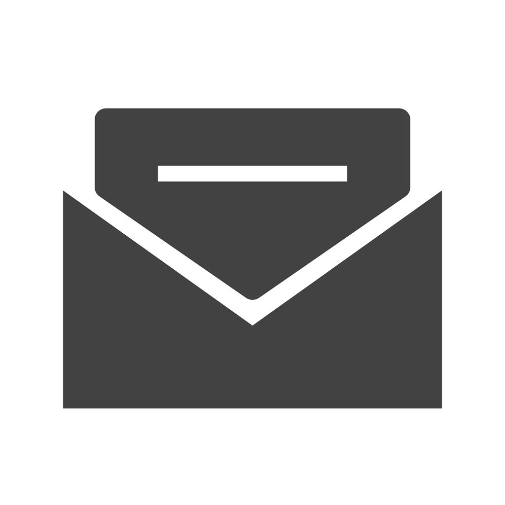 Mail III Glyph Icon - IconBunny