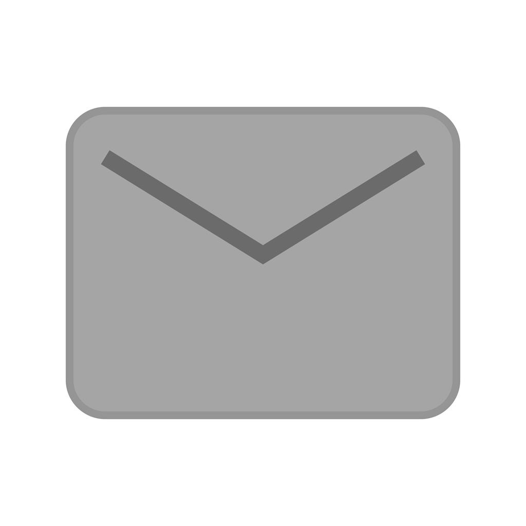 Closed Envelope III Greyscale Icon - IconBunny