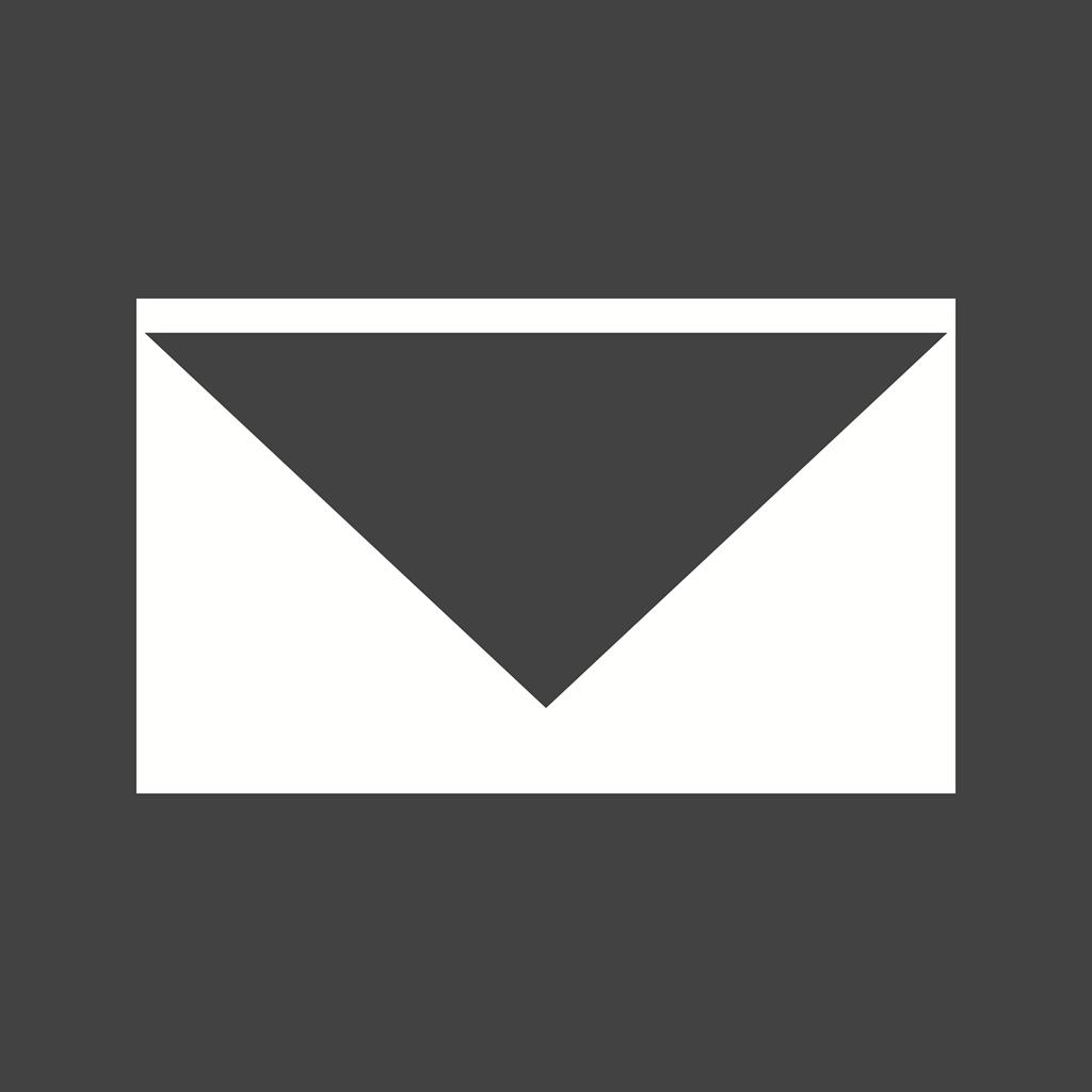 Closed Envelope IV Glyph Inverted Icon - IconBunny