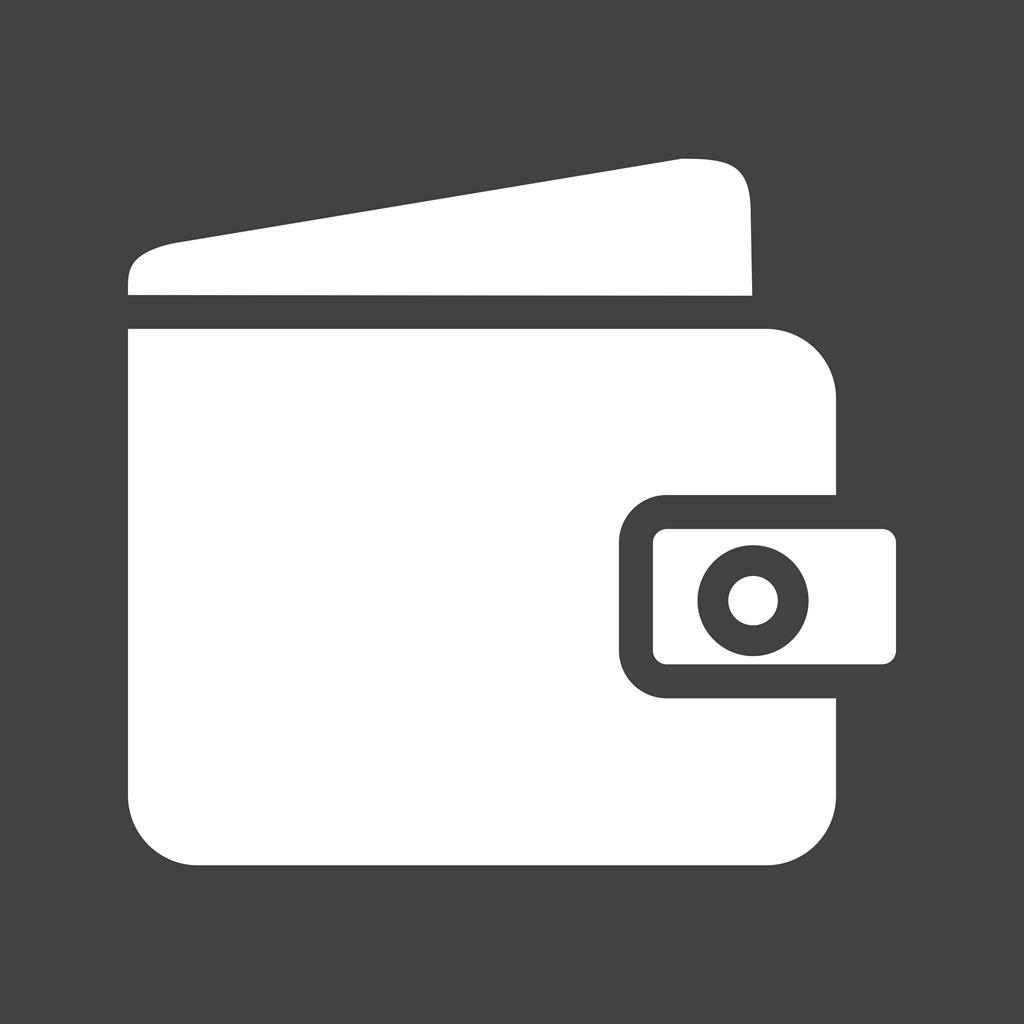 Wallet Glyph Inverted Icon - IconBunny