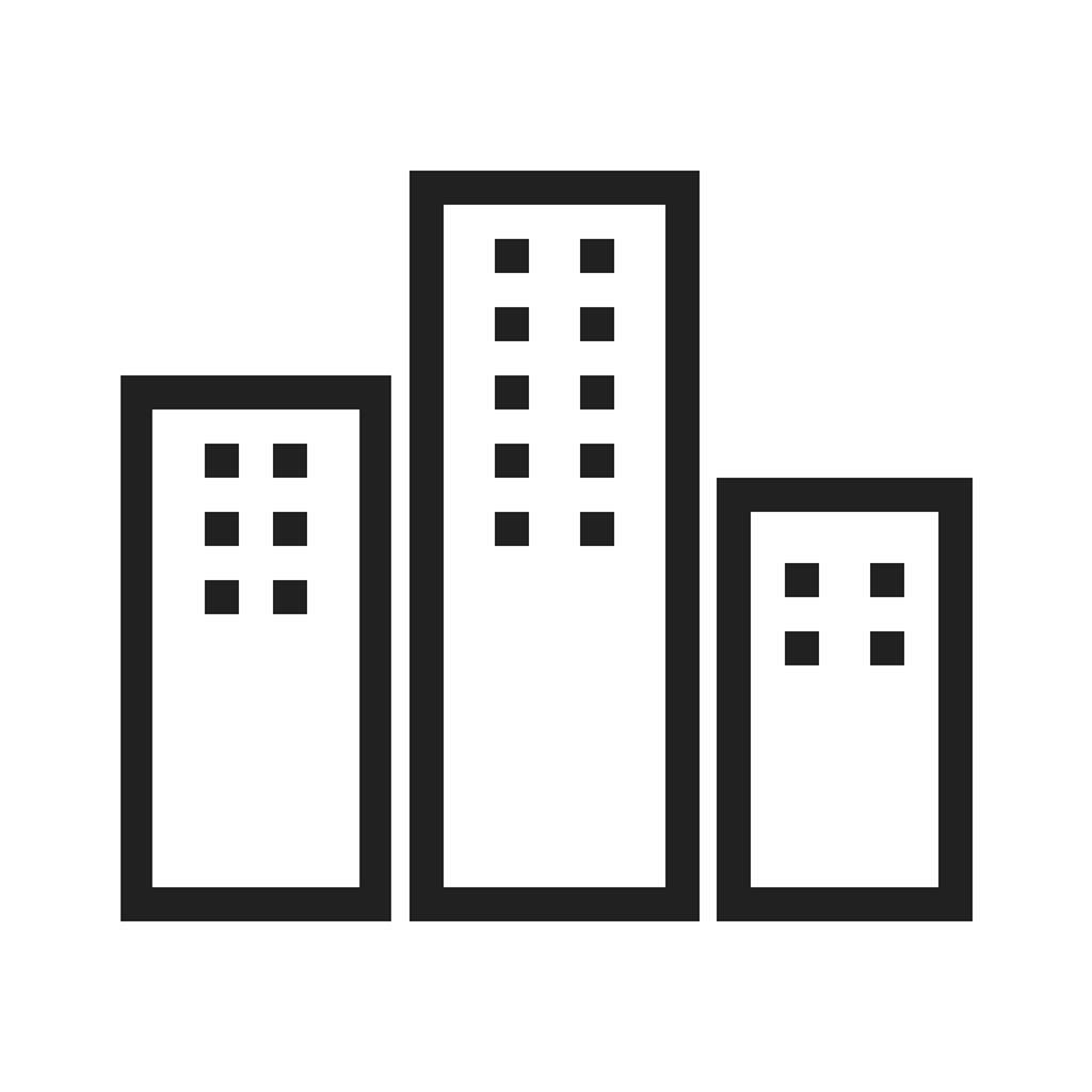 Apartments Line Icon - IconBunny
