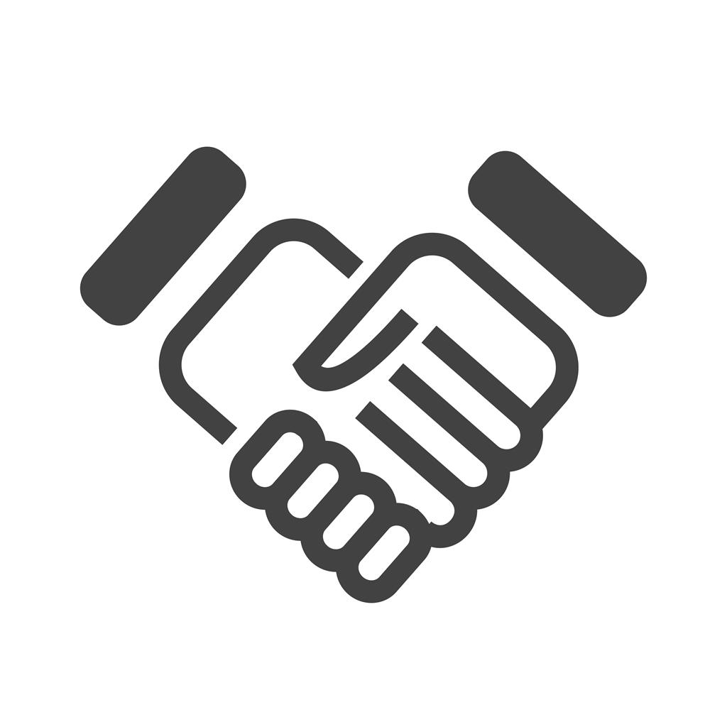Handshake Glyph Icon - IconBunny