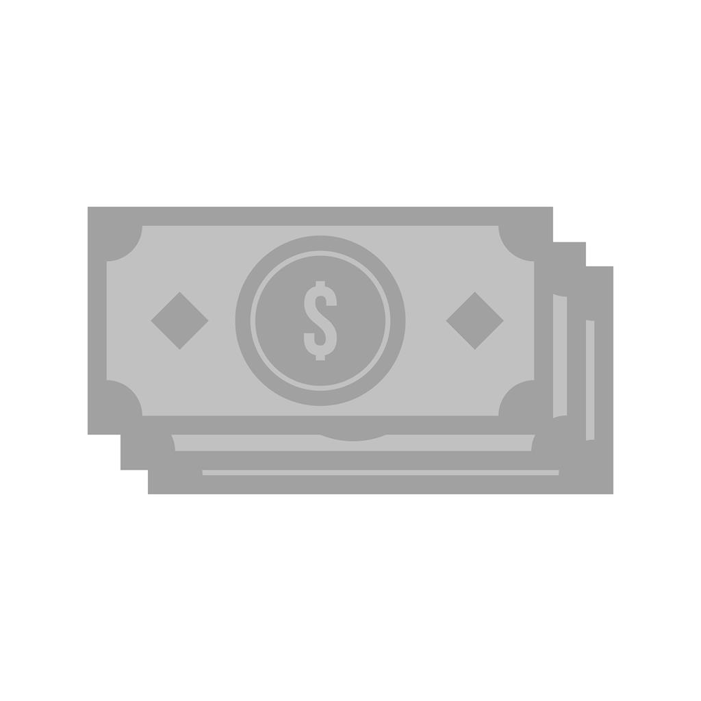 Cash Greyscale Icon - IconBunny