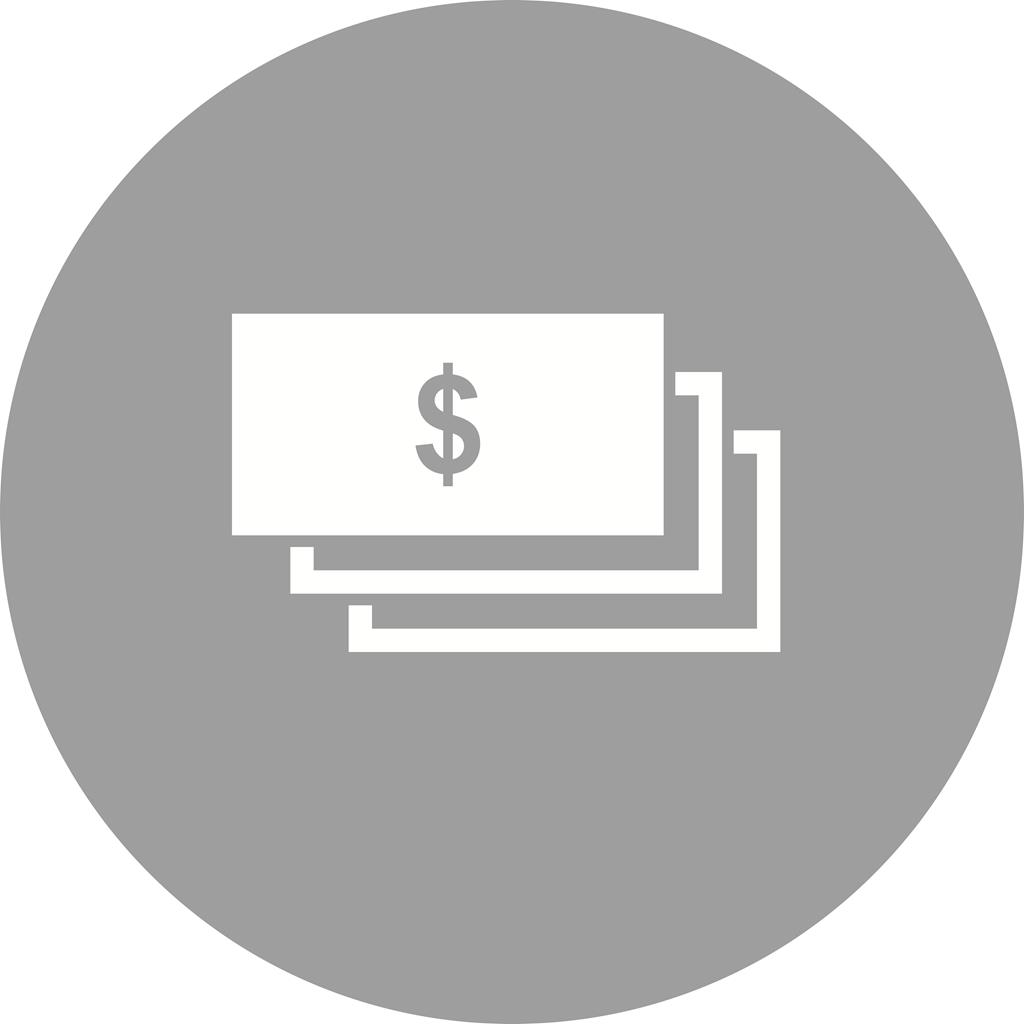 Cash Flat Round Icon - IconBunny